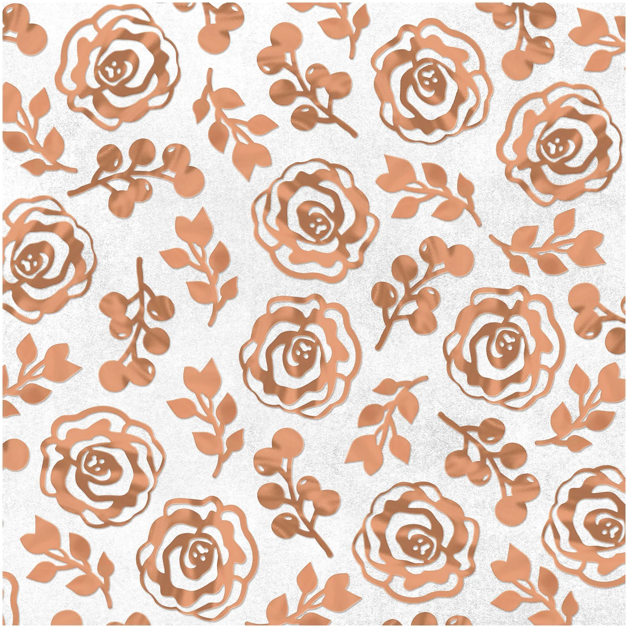 Rose Gold Foil Floral Cutouts Table Scatter Jumbo Confetti Decorations, 4 Ounces