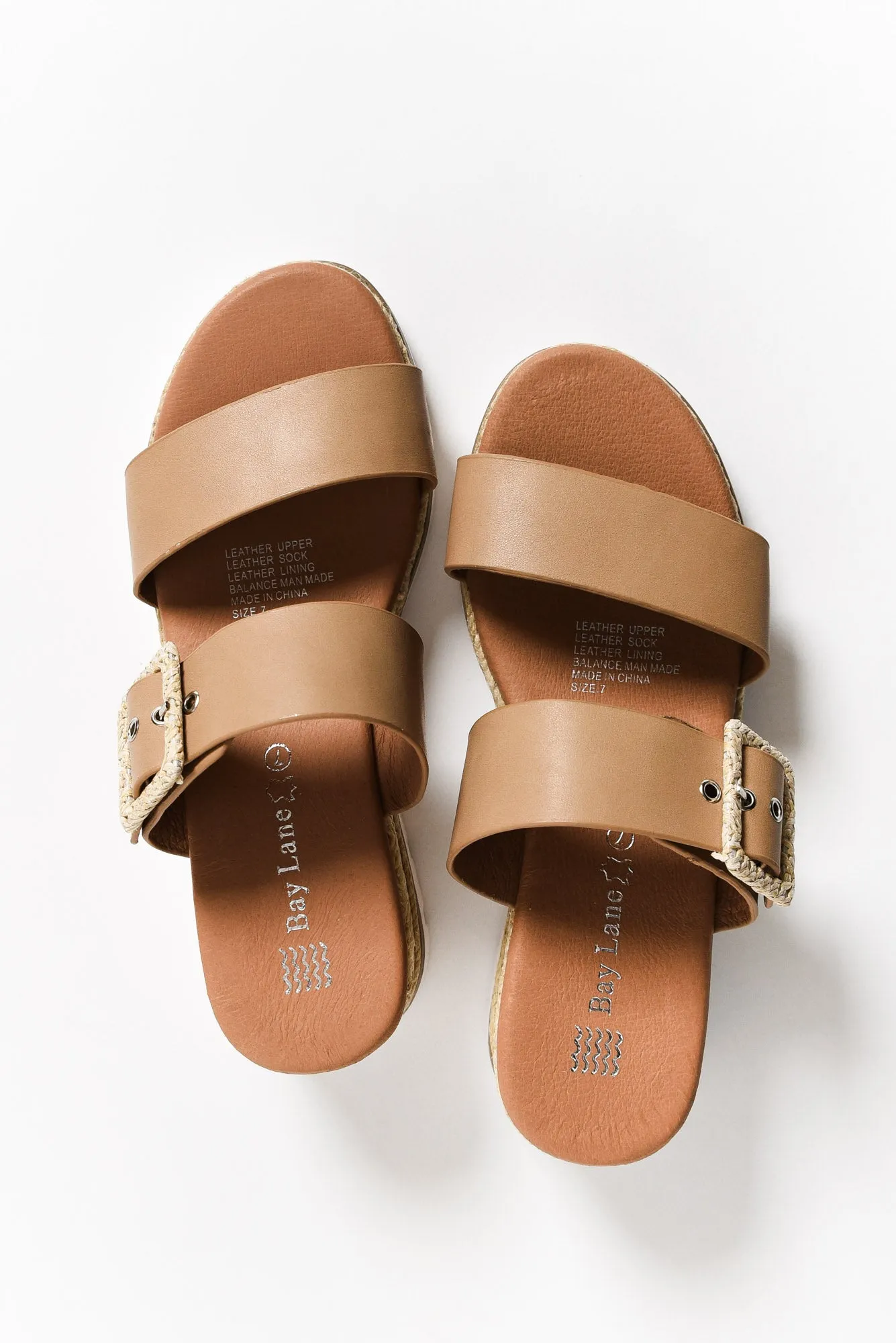 Ryver Taupe Buckle Wedge Sandal