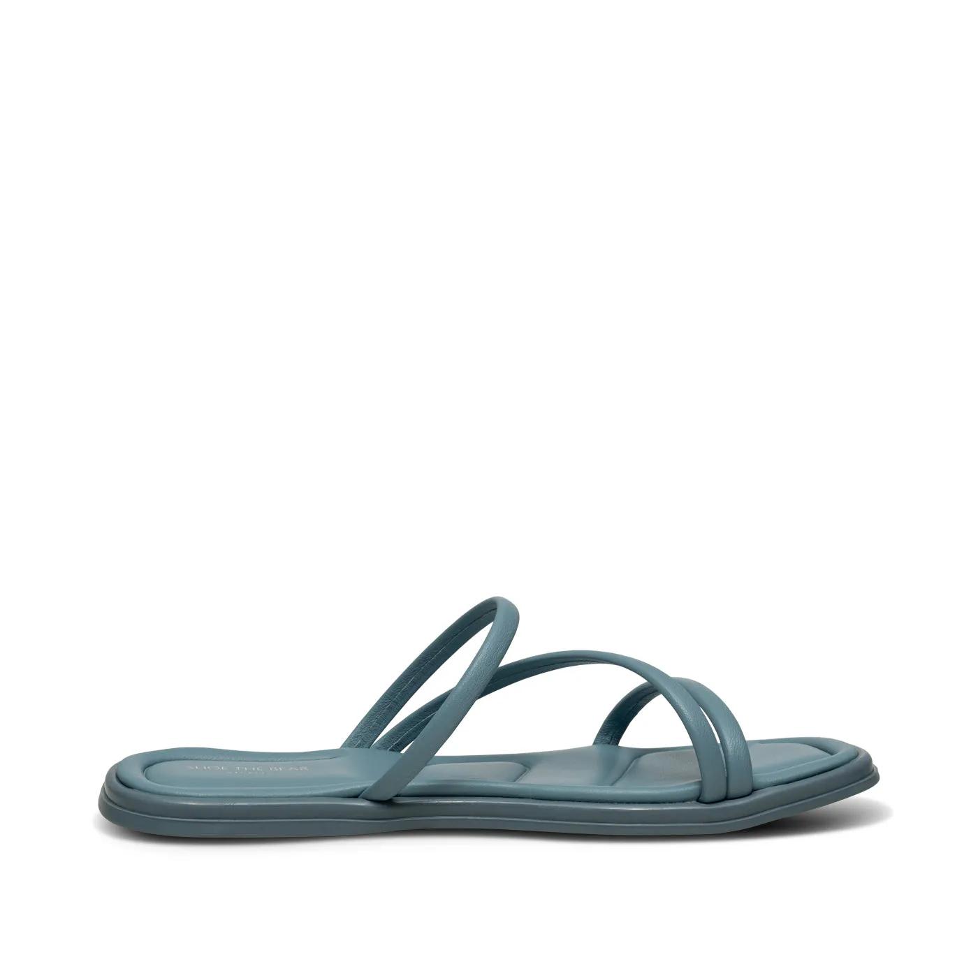 Selena strap sandal leather - Dusty Blue