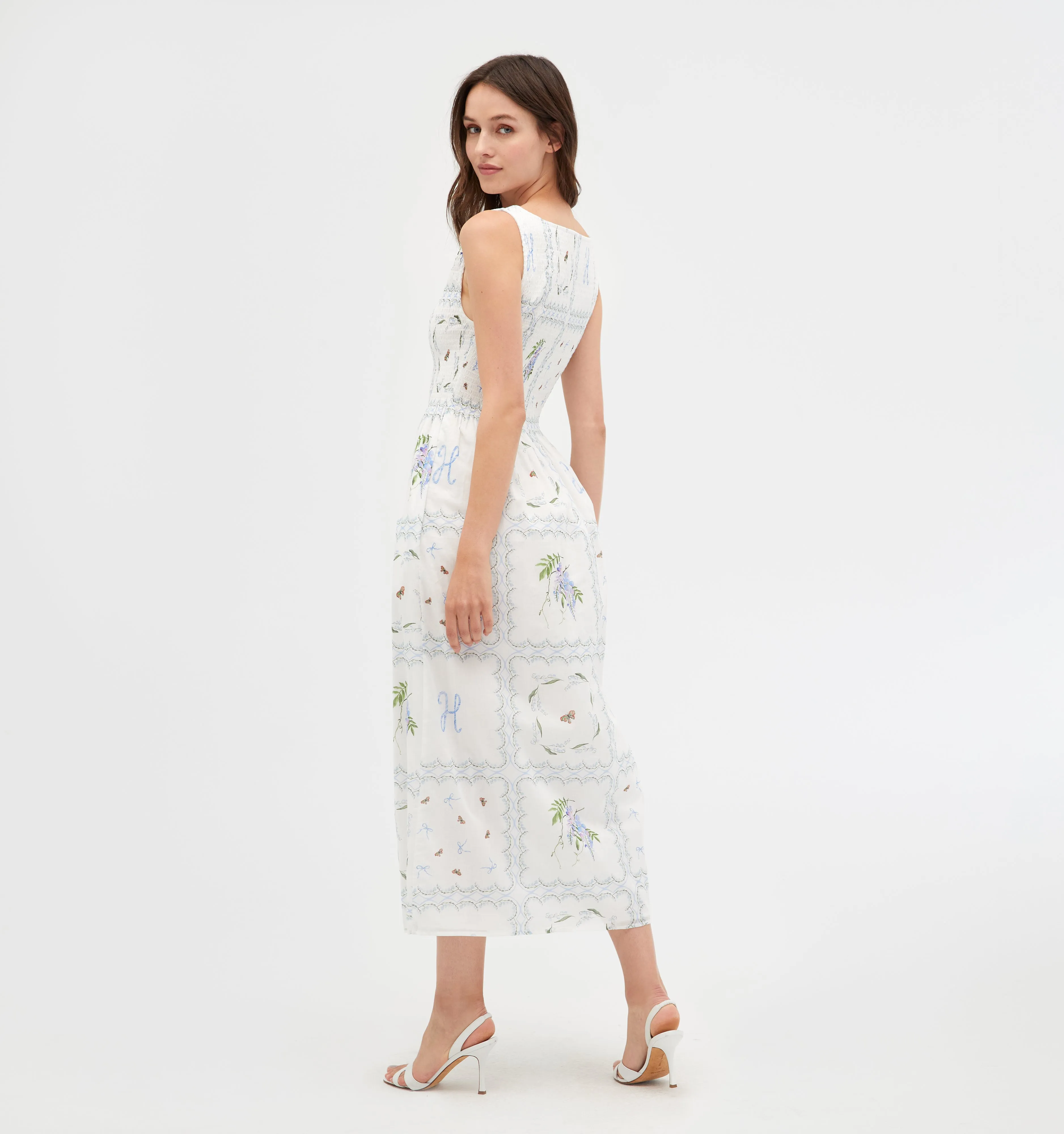 The Cosima Nap Dress - White Floral Patchwork