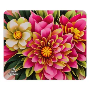 Vibrant Flowers, Computer Mouse Pad - for Home or Office